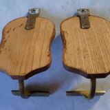 duo de patères  en laiton, vintage