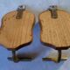 pair of vintage brass hooks