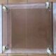Table de chevet basse plexiglas fumé Michel Dumas pour Roche Bobois roulettes vintage