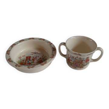 Plate and cup for baby