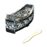 Empire salt shaker in silver metal ALPACA Saleron Napoléon III shuttle laurel frieze