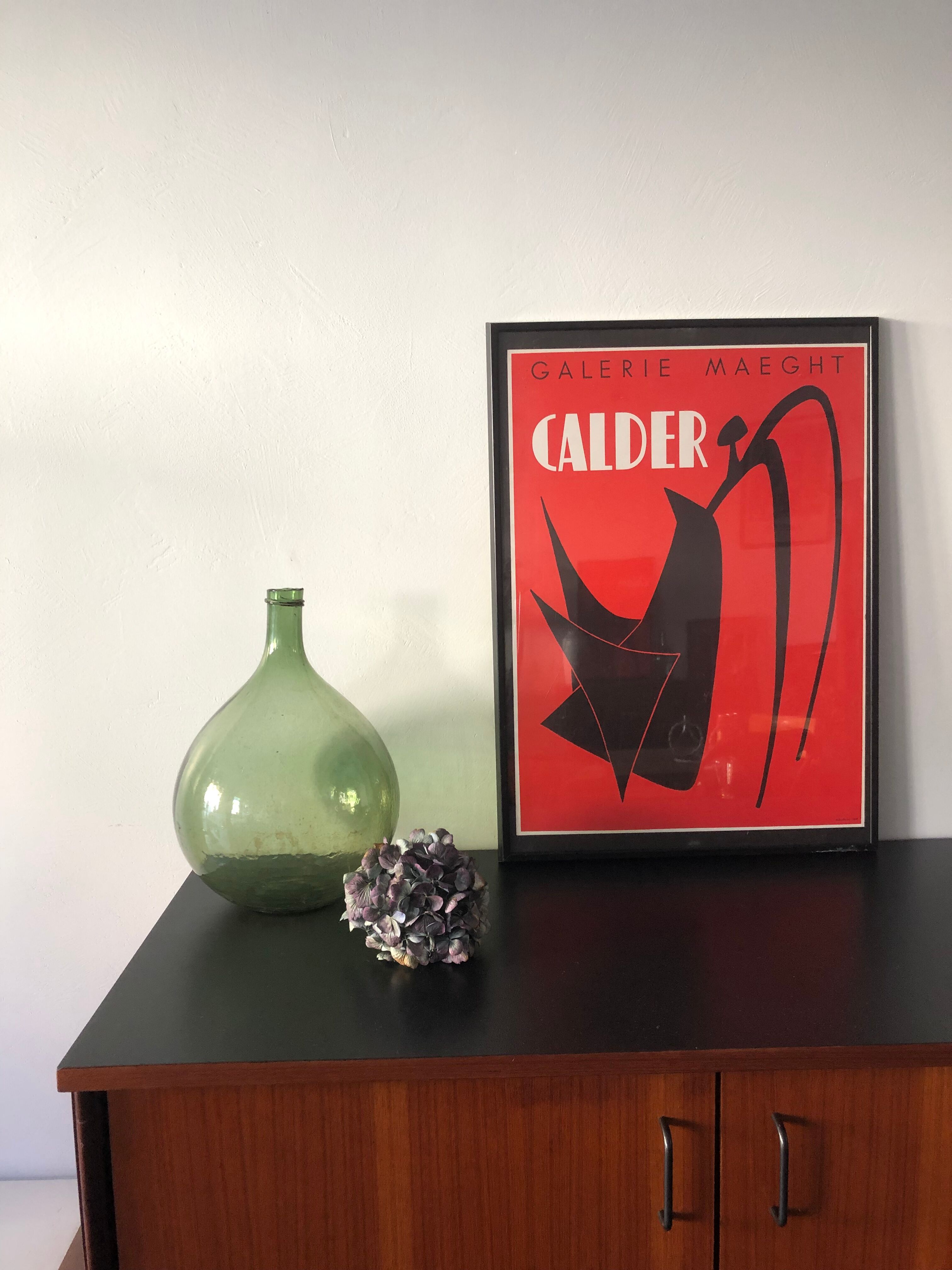 Demijohn old bottle in blown glass