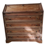 Secrétaire scriban ancien en bois