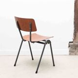 Eromes oak and grey-green chair with hooks