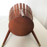 Scandinavian teak pot cover
