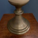 Ostrich egg and bronze lamp 1970 on shower stand