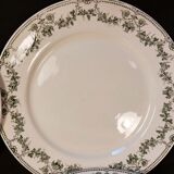 Set of 4 antique flat plates in half-porcelain from Badonviller