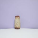 Vase conique en céramique beige, Allemagne de l'Ouest