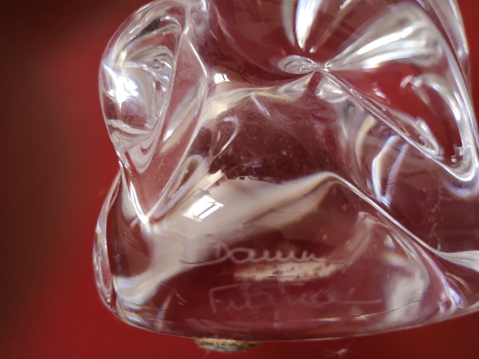 Two feet of lamp forming Daum crystal, circa 1960