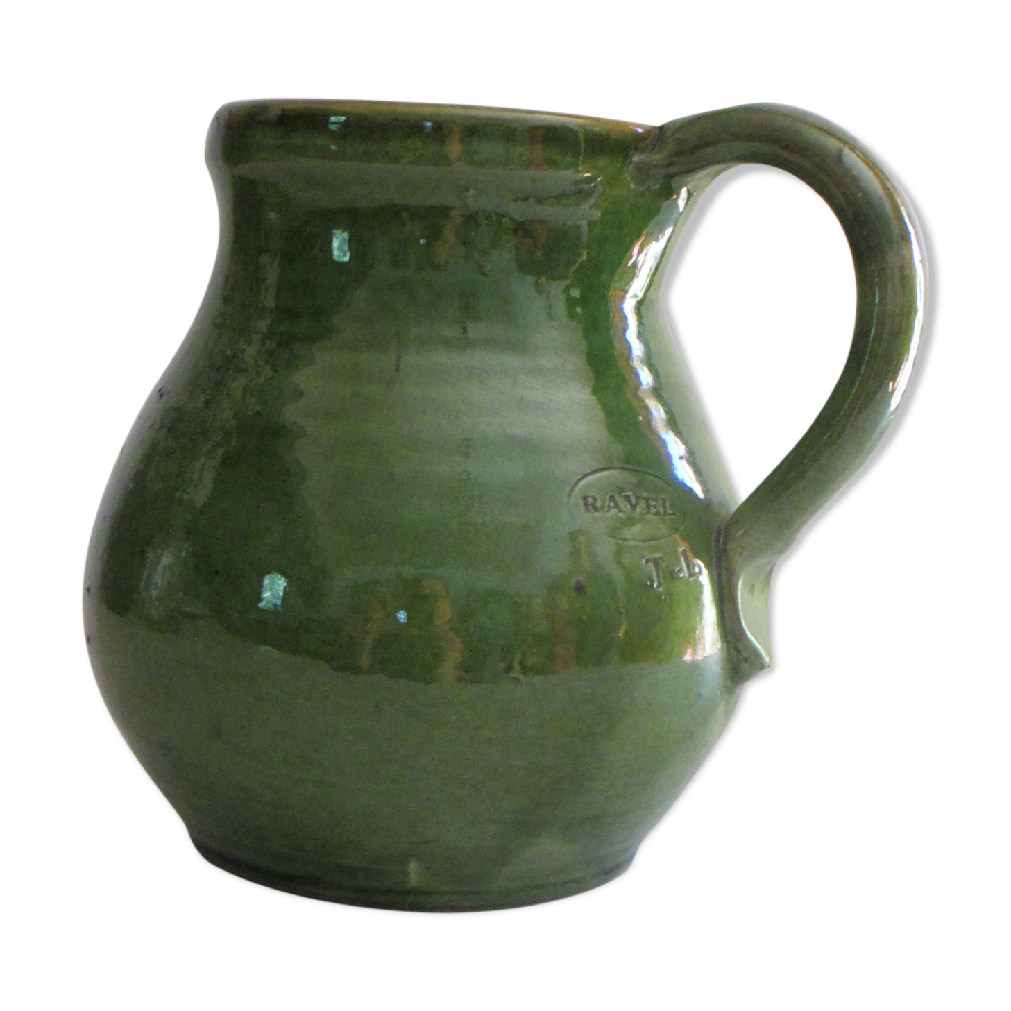 Glazed terracotta jug