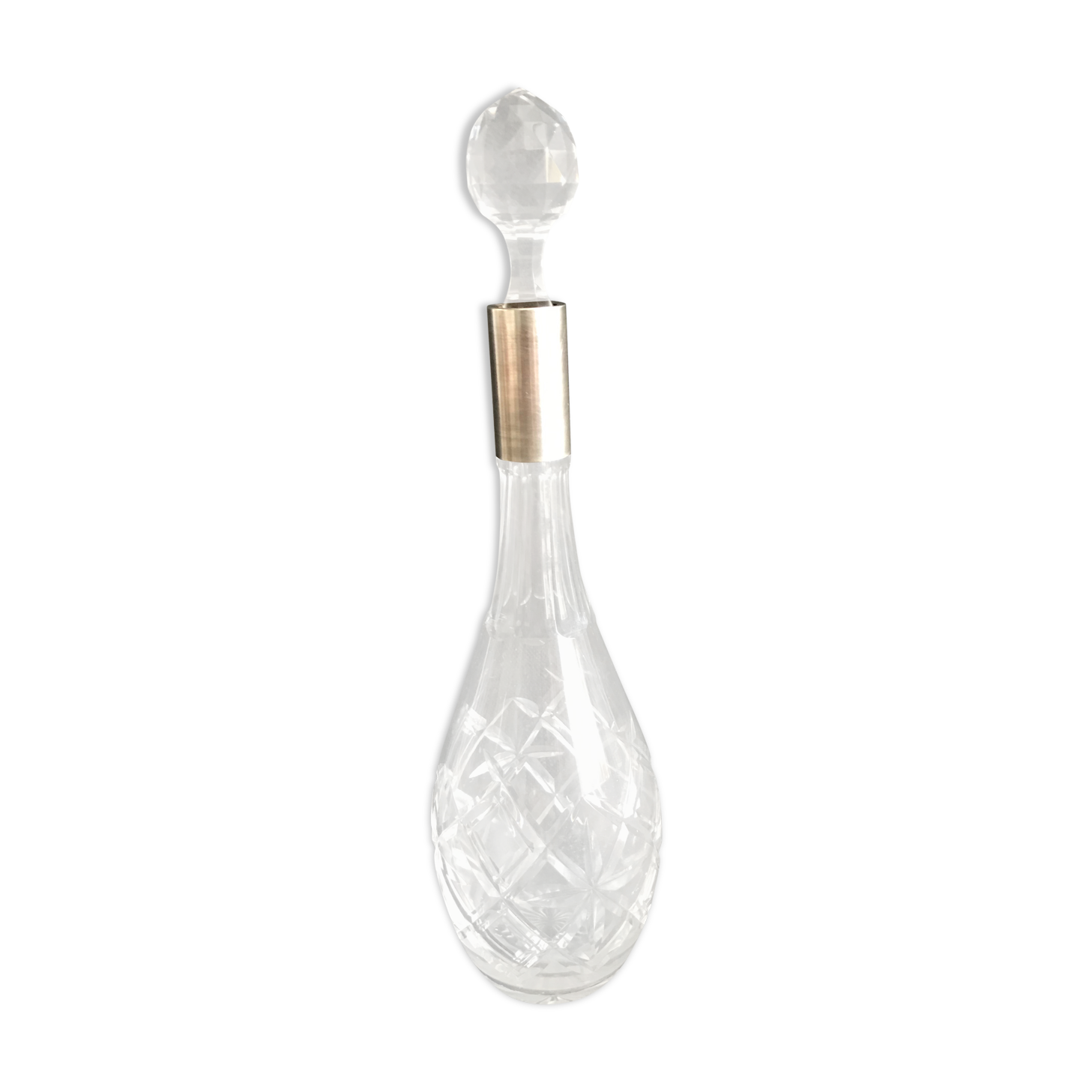 1034 Numbered - Carafe - Modern mid-century - Crystal cut with silver mount