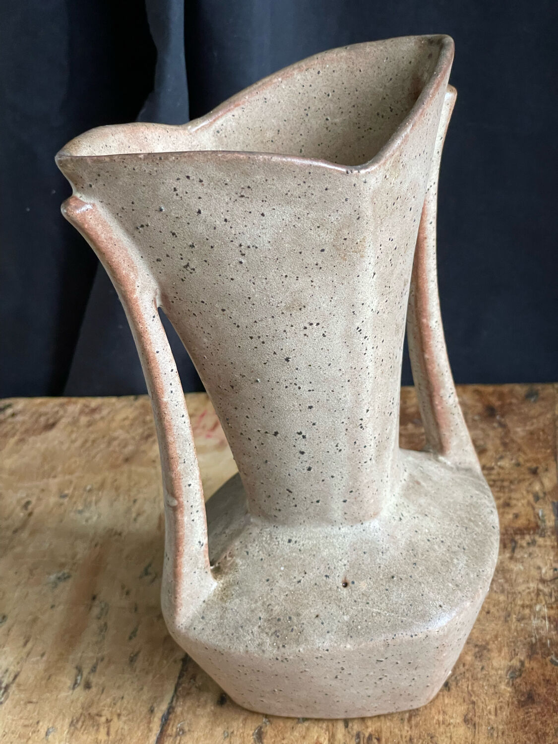 Vintage Vallauris 2-handled vase