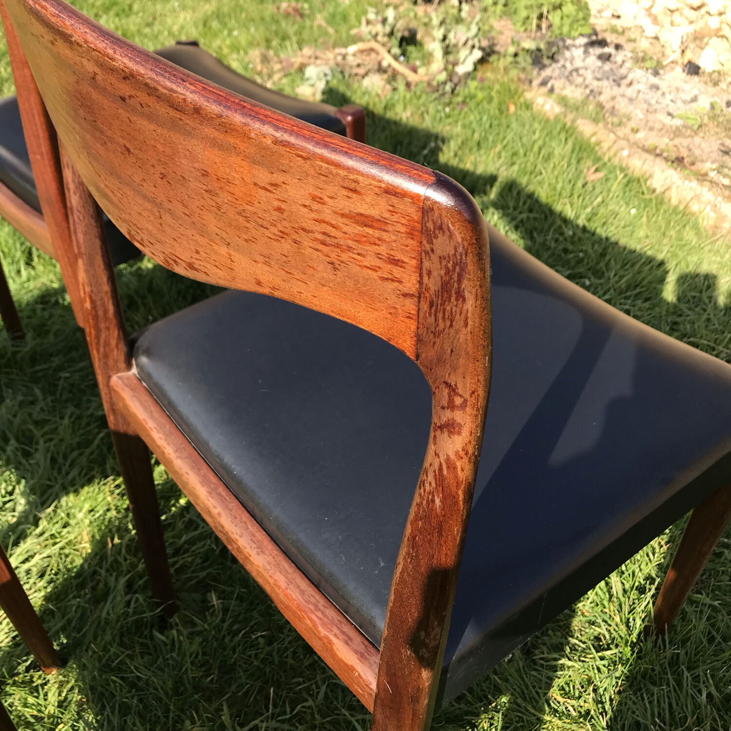 Set of 4 Scandinavian teak chairs