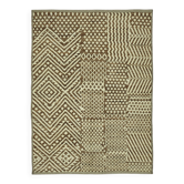 Tapis en laine beige unique tribal fait à la main de 264 cm x 355 cm