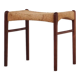Repose-pied en palissandre, design scandinave des années 70