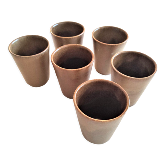 Digoin stoneware cups 1 set of 6 pieces