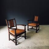Mid-Century Modernist Armchairs in the style of Francis Jourdain, France, 1940s, Set of 2