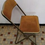 Antique Folding Opera Chair - Velvet Seat 70s Vintage