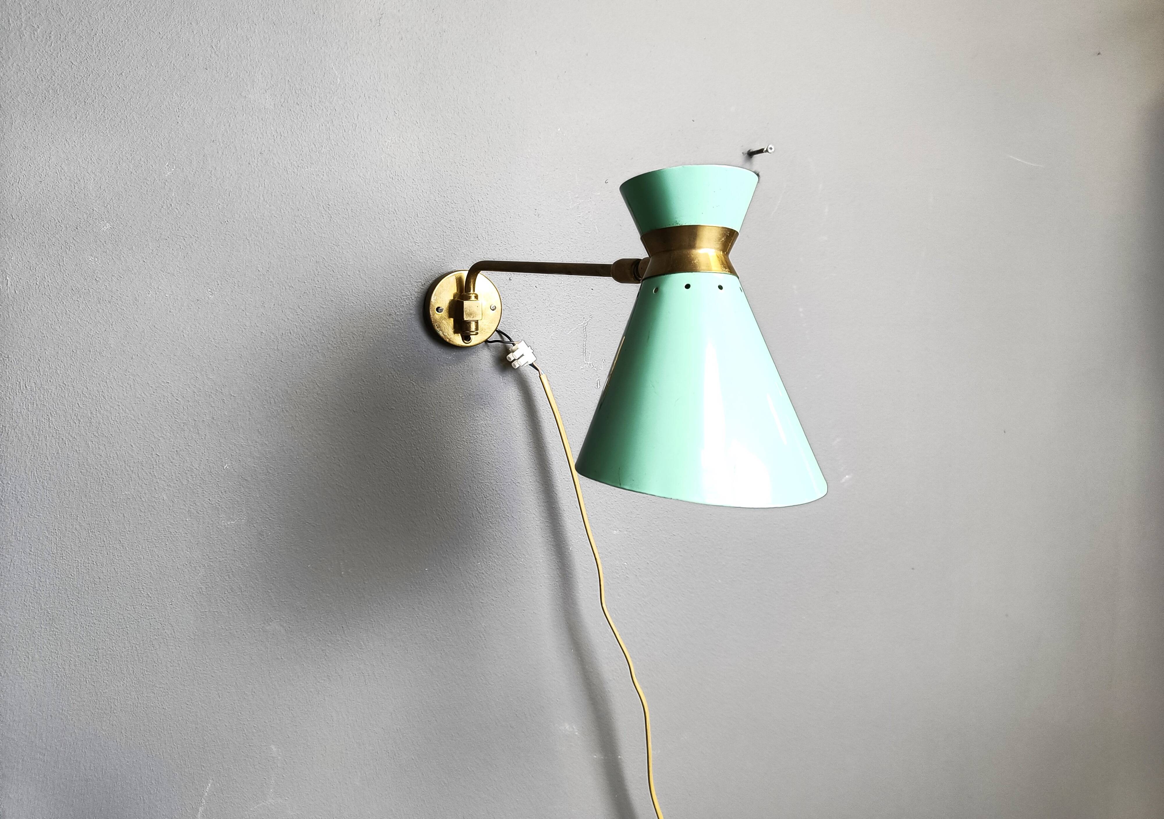 Applique Murale Italienne Moderne En Laiton - Style Mid-Century, Fait Main, LED, Réglable, Lot De 2