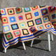 Plaid, couverture vintage au crochet