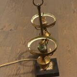 Double lamp fixture in brass, neo-classical style from the 1950s.