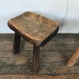 Pair of stools brutalist tripod gross desgin