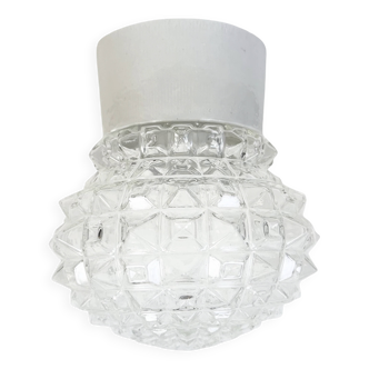 Vintage White Porcelain Ceiling Light, 1970s