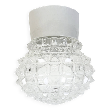 Lustre en porcelaine blanche vintage, années 1970
