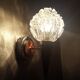 Vintage teak wall lamp from the 60s with chrome
