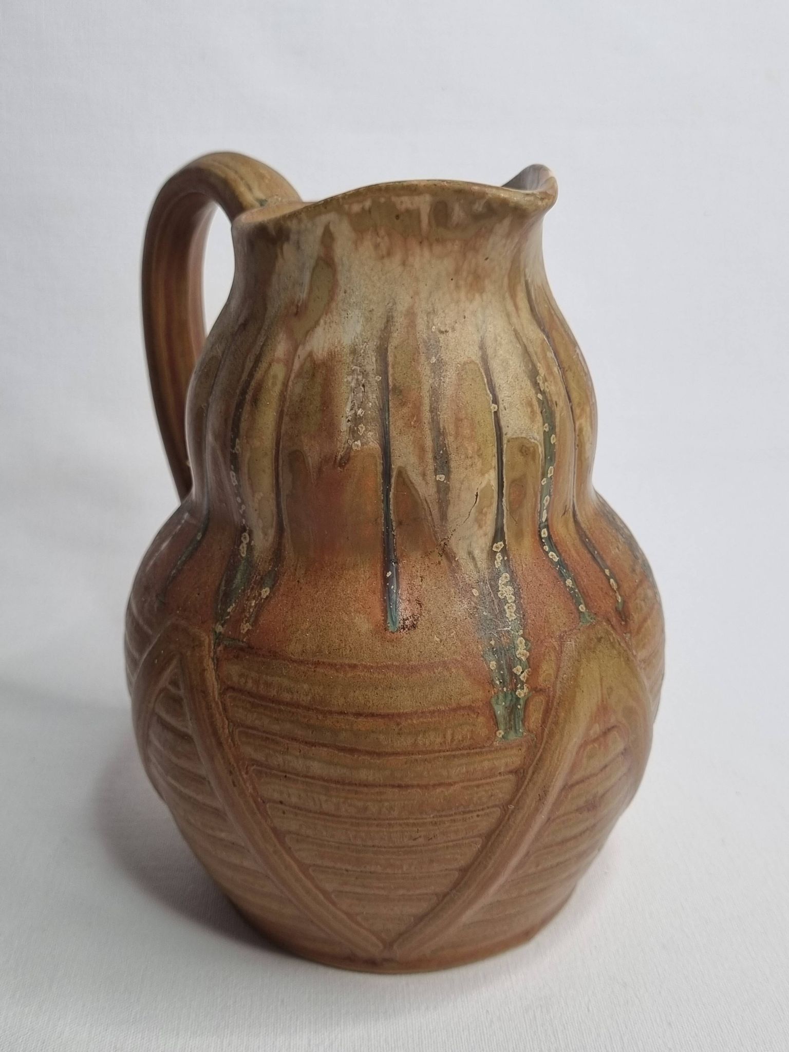 Art Deco pitcher in flamed sandstone from Denbac, Vierzon
