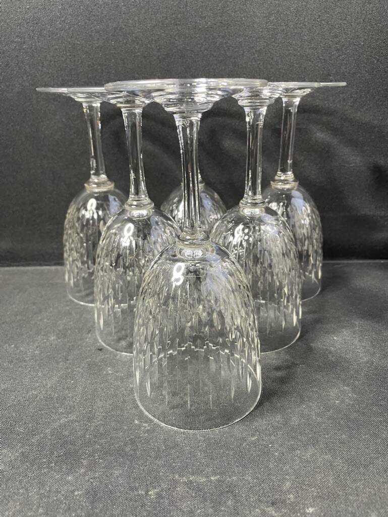 6 baccarat water glasses paris service