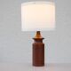 Grandes lampes de table danoises en teck des années 50, ensemble de 2
