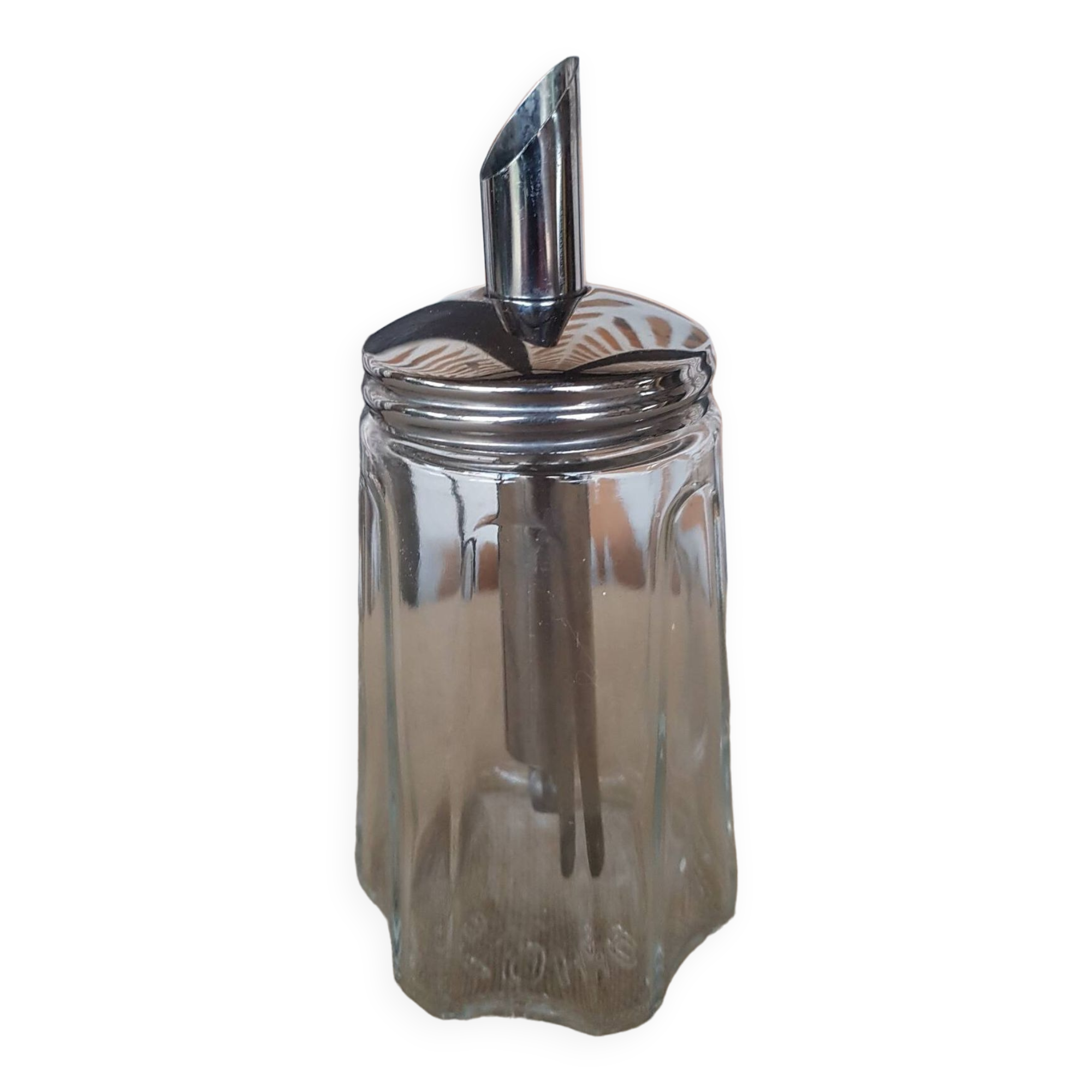 Sucrier vintage verre avec bec verseur