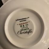 10 cups and 10 saucers in fine porcelain bernardaud cie, limoges for christofle, model eridan