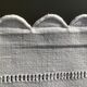 Embroidered sheet PM scalloped edge triple day central seam
