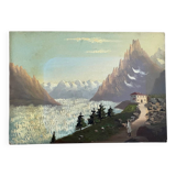 Peinture de la mer de glace ancienne