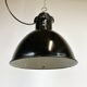 Industrial bauhaus black enamel pendant lamp, 1930s
