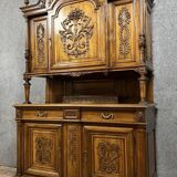 Louis XVI style projection sideboard in carved solid walnut
