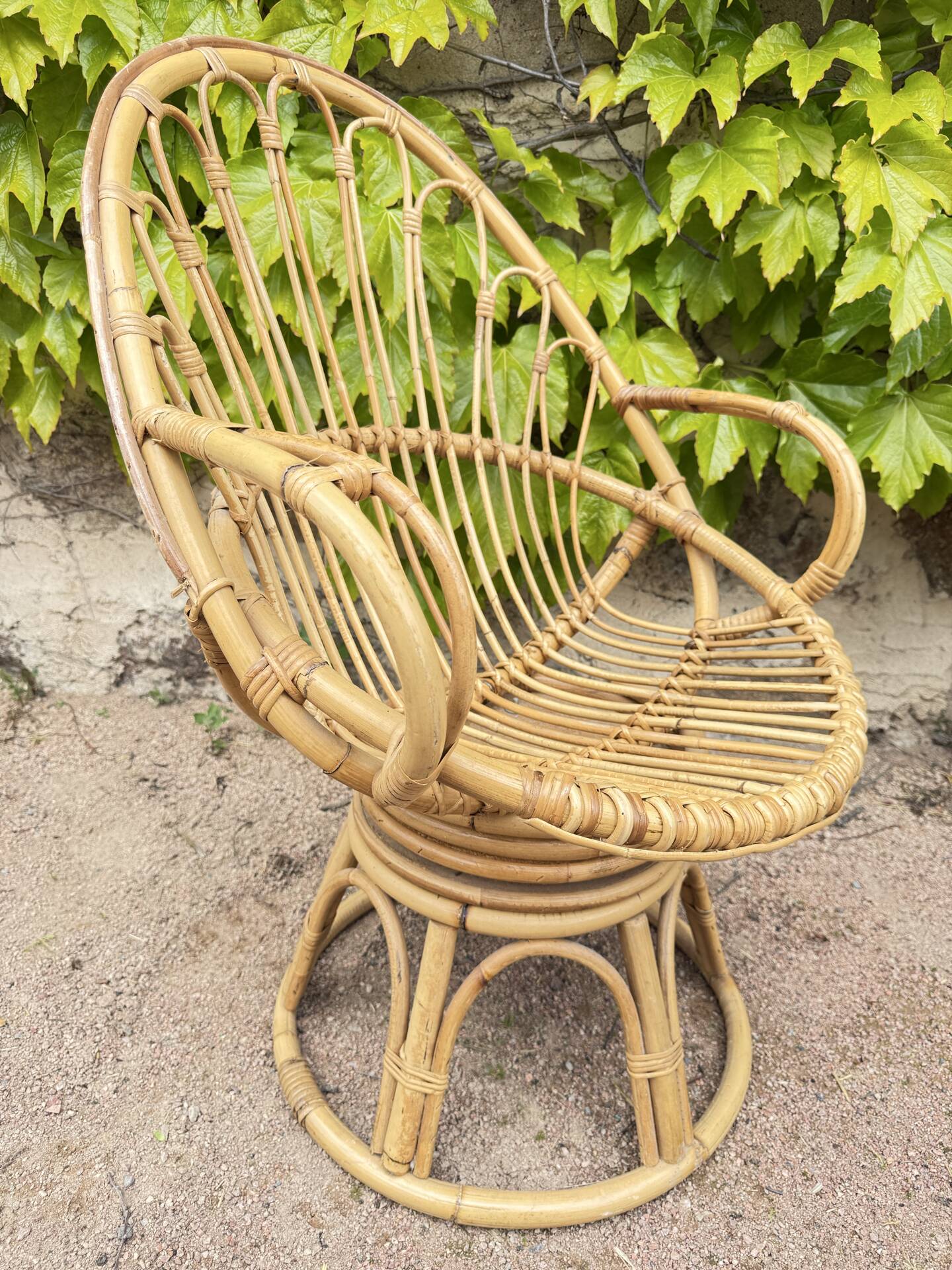 1960s Rattan Egg Chairs from France