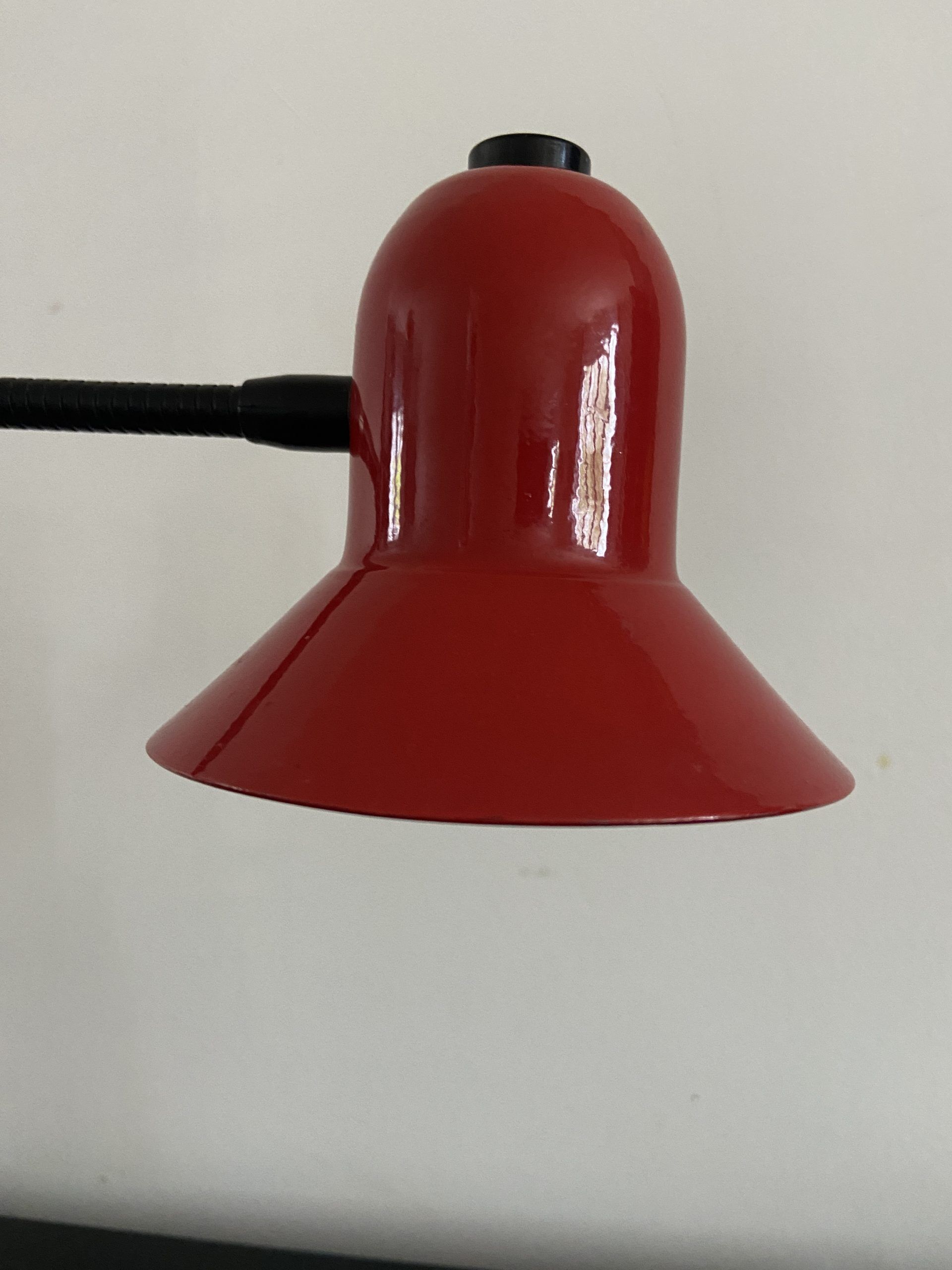 Stilplast red desk lamp made in italy 80's
