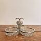Former Beggar Servant Carrying Condiment Bunch Grape Silver Metal Glass