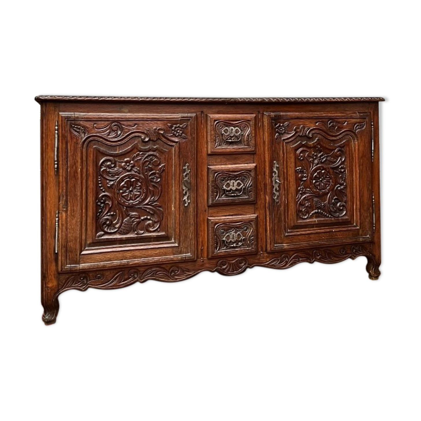 Provencal Buffet In Molded Oak Period Louis XV XVIII Eme Century
