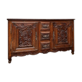 Provencal Buffet In Molded Oak Period Louis XV XVIII Eme Century