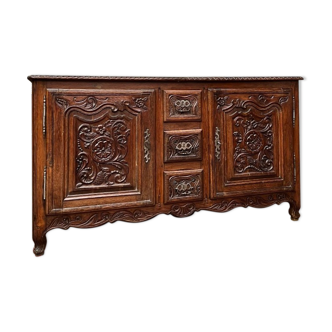 Provencal Buffet In Molded Oak Period Louis XV XVIII Eme Century