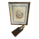 Antique gilded brass mail clip