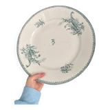 Large Antique Ironstone Dish - Lily of the Valley Ste Amandinoise Decor, Early 20th Century