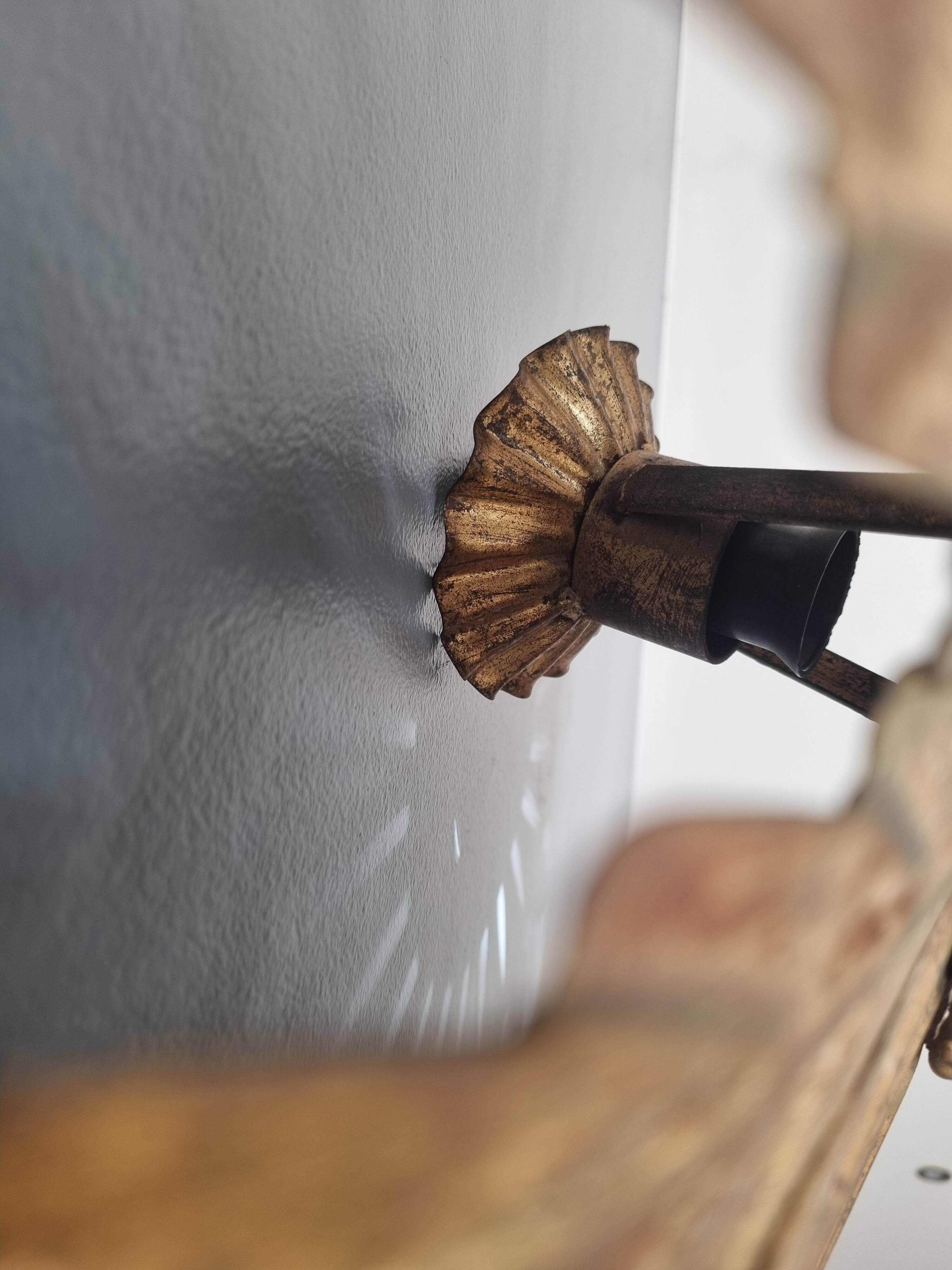 Sun mirror wall lamp