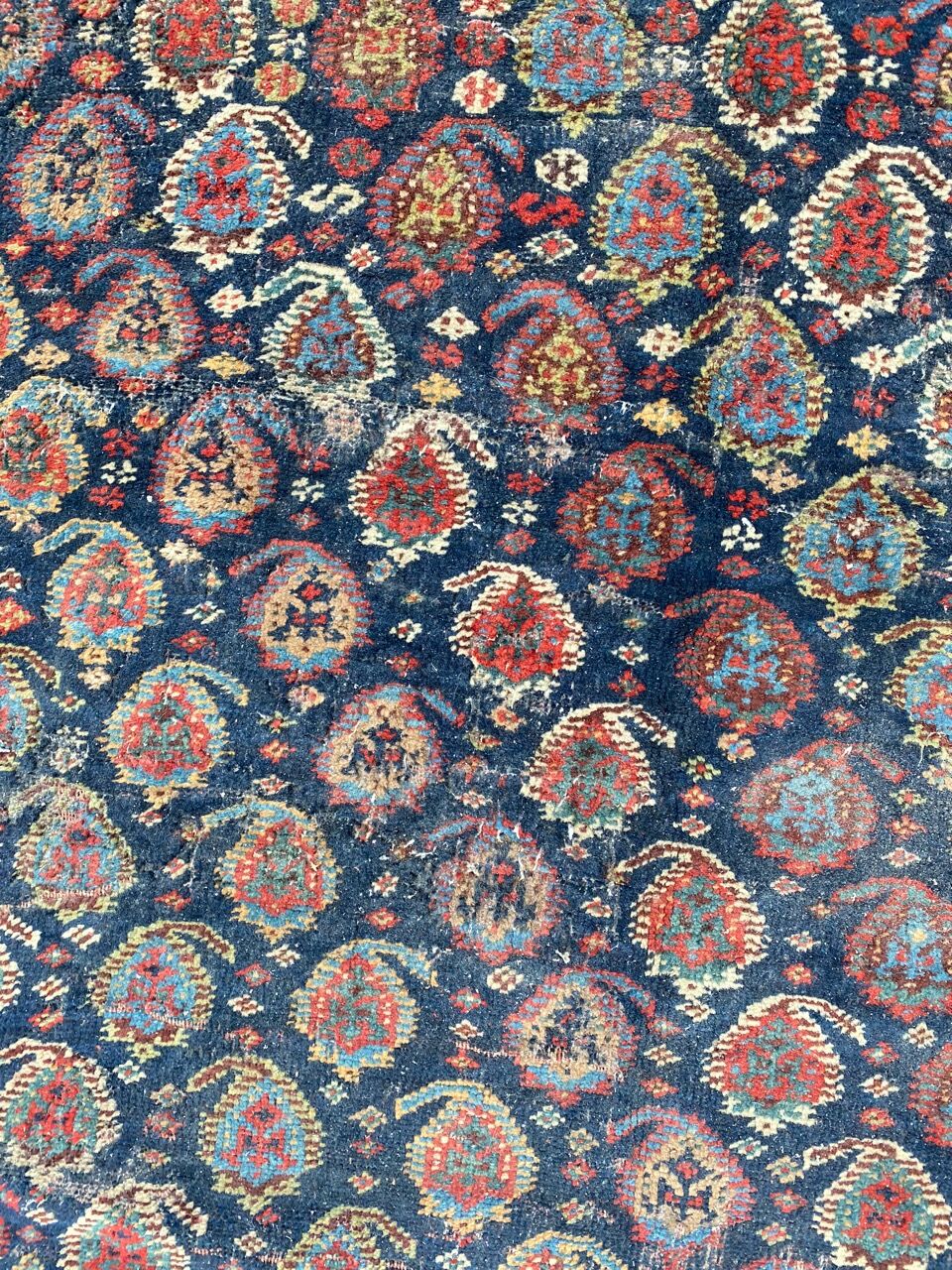 Pretty old Persian carpet of ghashghai handmade 177x328 cm