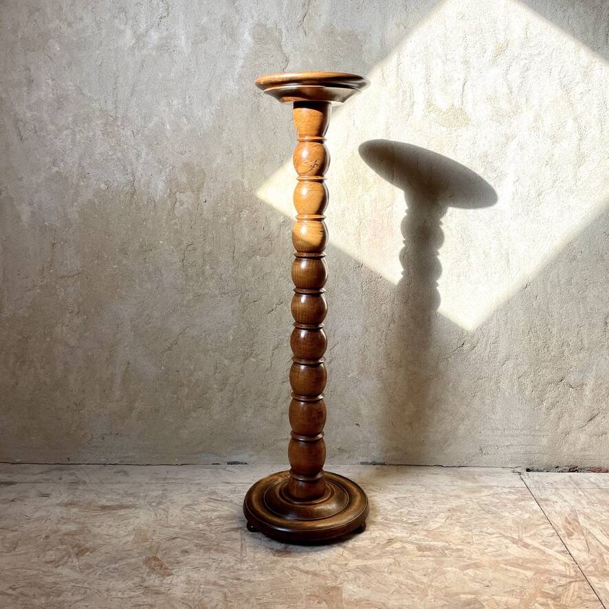 Walnut base column