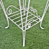 Shelf magazine rack wrought iron twisted with scroll